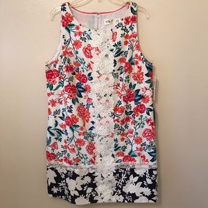NEW Eliza J Embroidered Floral Dress Size 18